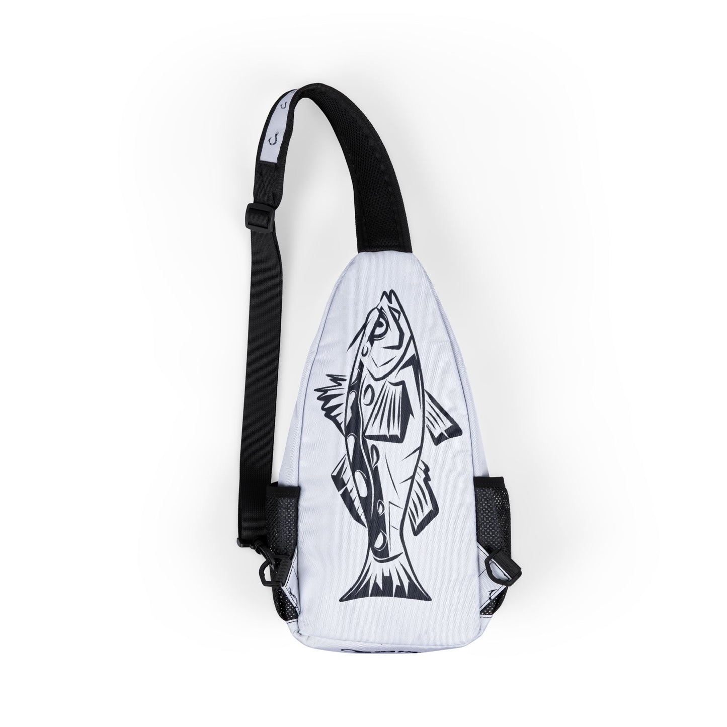 Fish Hook Chest Bag — Fishing Sling Pack with Angler Graphic