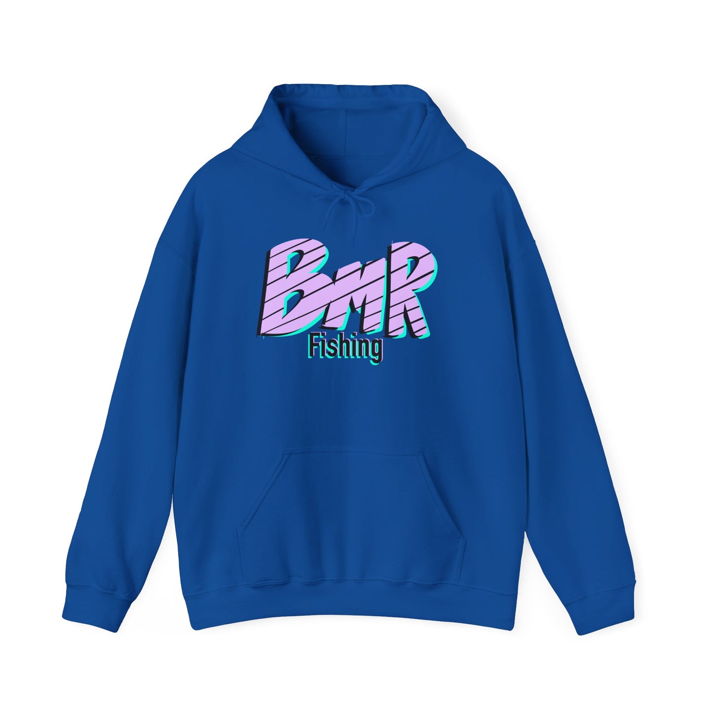 Fishing Hoodie — BMR Retro Stripe Logo Pullover