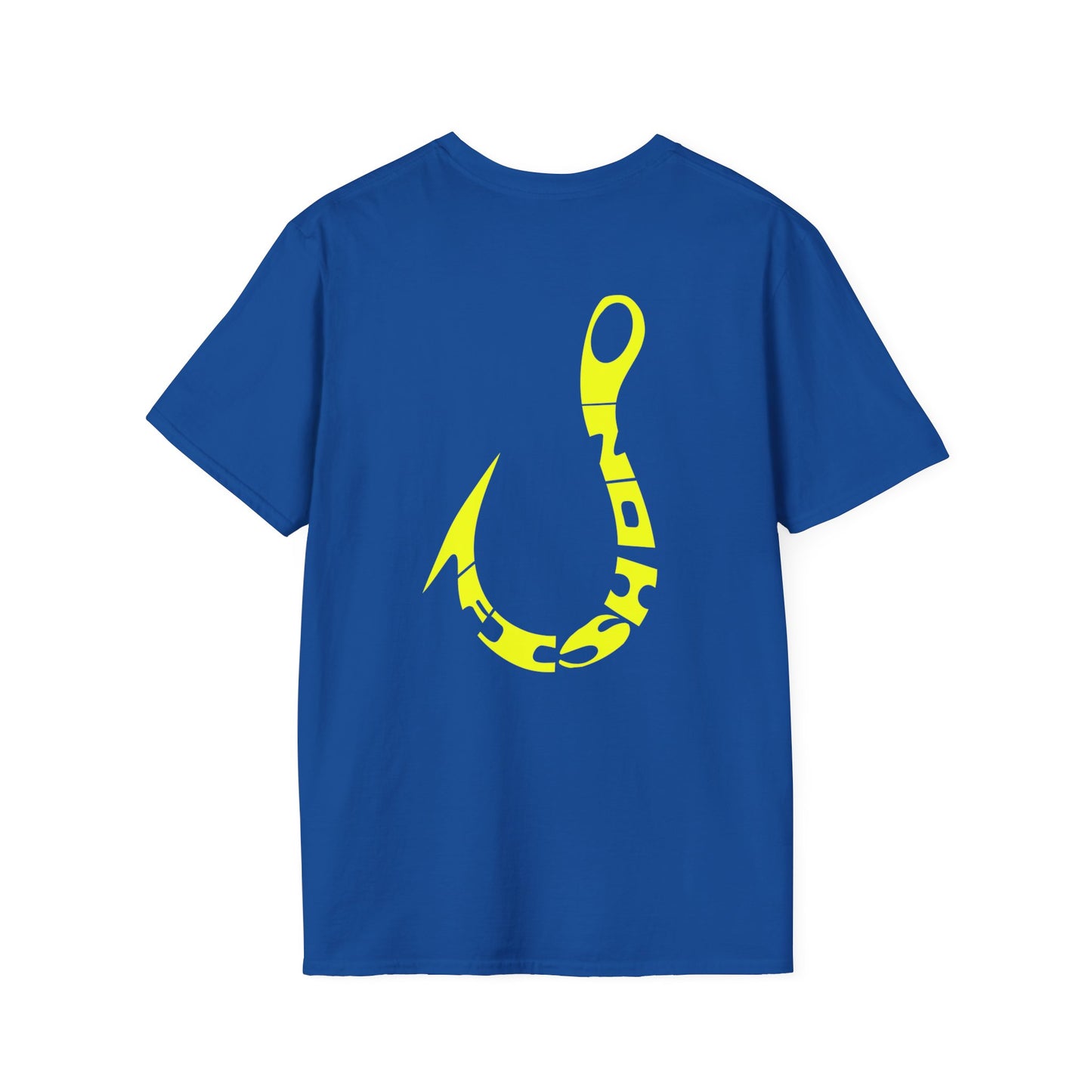 Fishing Hook Graphic T-Shirt — Neon Yellow Angler Tee