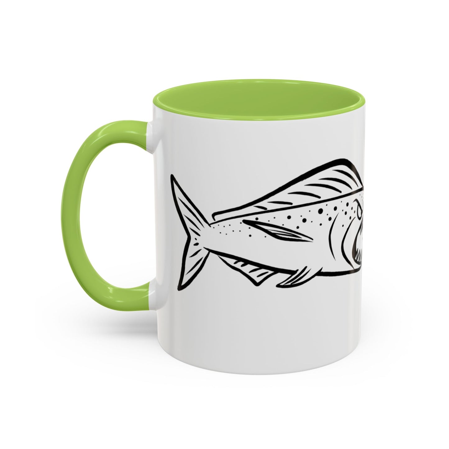 Predator & Prey Coffee Mug — Fish School Design Accent Mug (11/15oz)