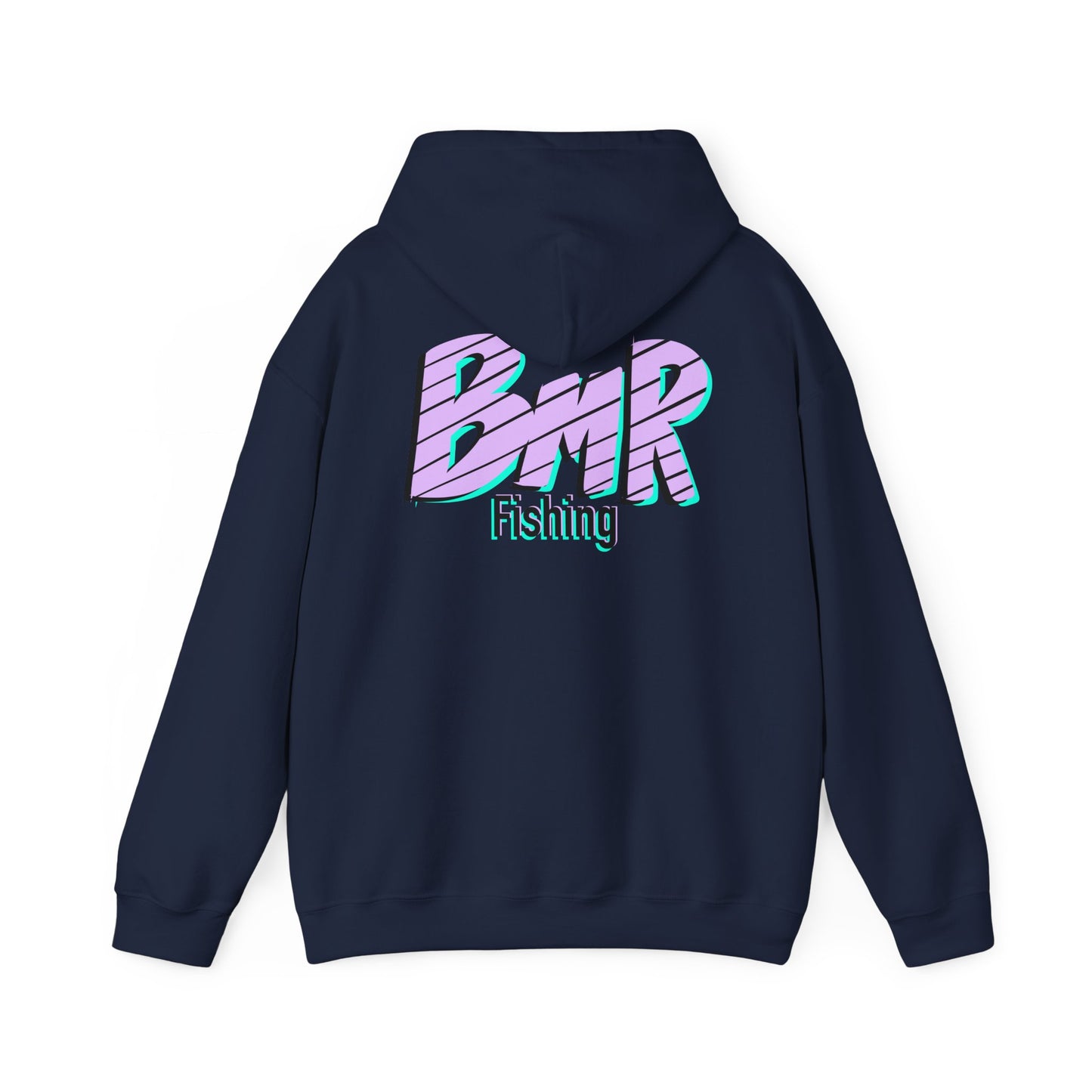 Fishing Hoodie — BMR Retro Stripe Logo Pullover