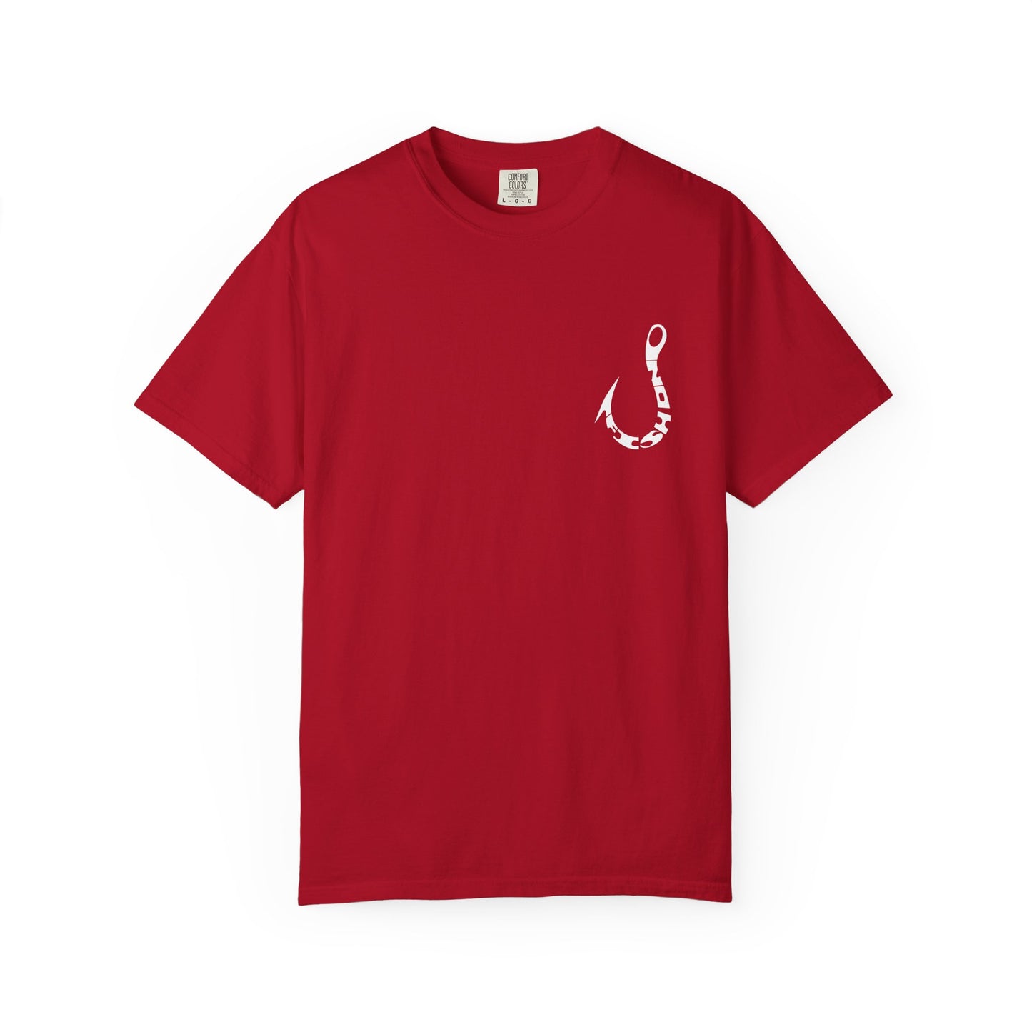 Fishing Hook T‑Shirt — Angler Graphic Garment‑Dyed Tee
