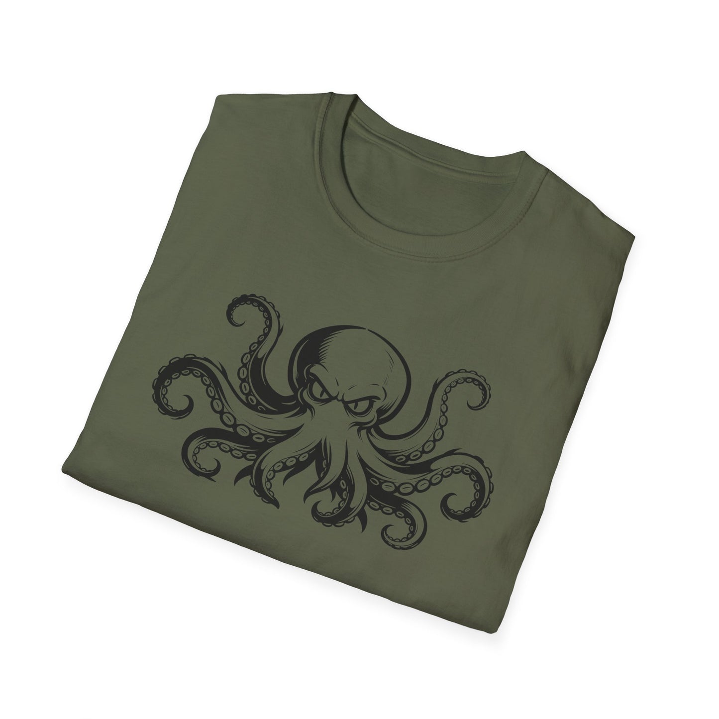 Octopus Graphic T-Shirt — Vintage Nautical Squid Illustration Tee