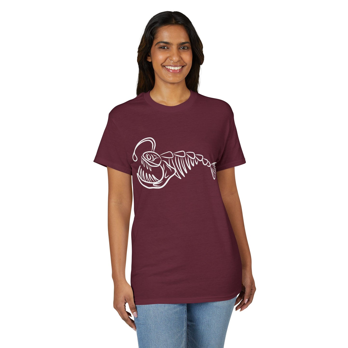 Angler Fish Skeleton Graphic T-Shirt