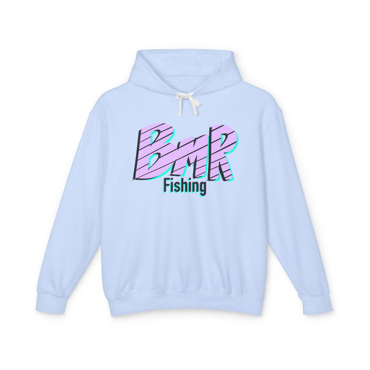 BMR Fishing Hoodie — Retro Script Front & Back Big Fish Graphic
