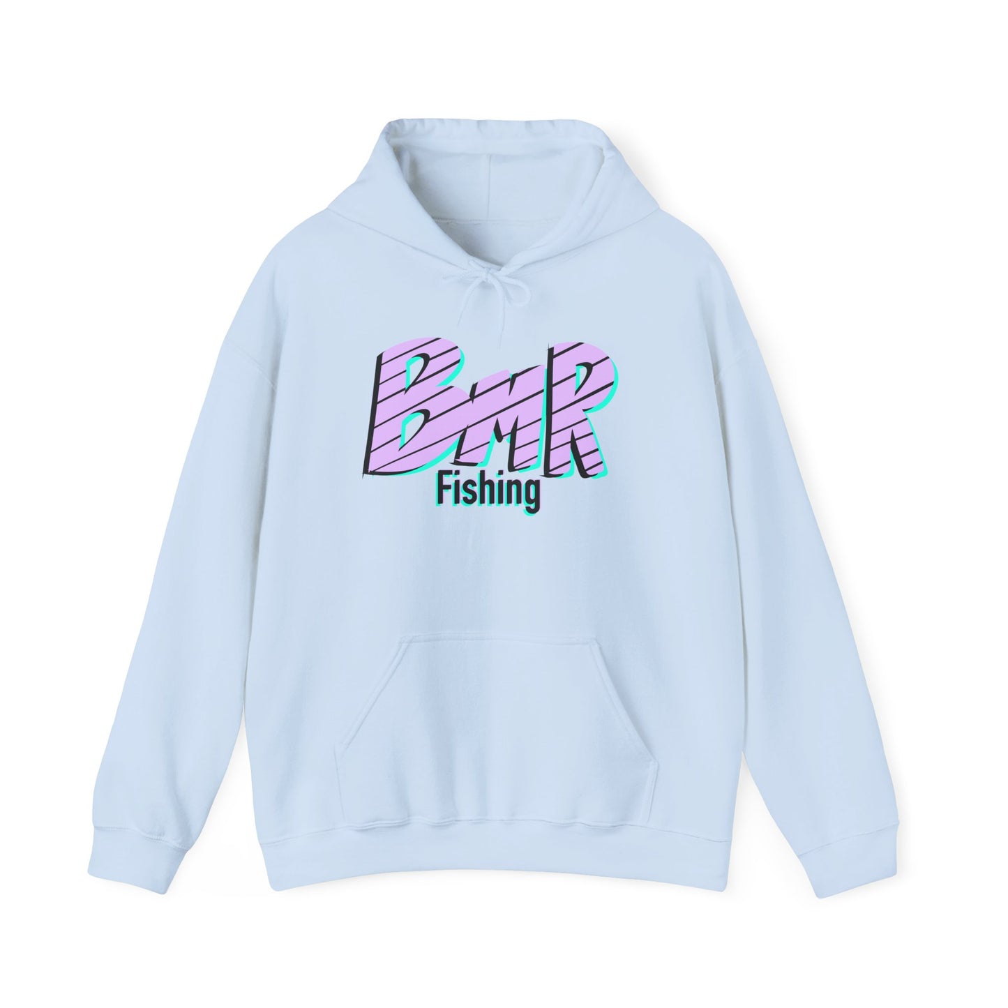 Fishing Hoodie — BMR Retro Stripe Logo Pullover