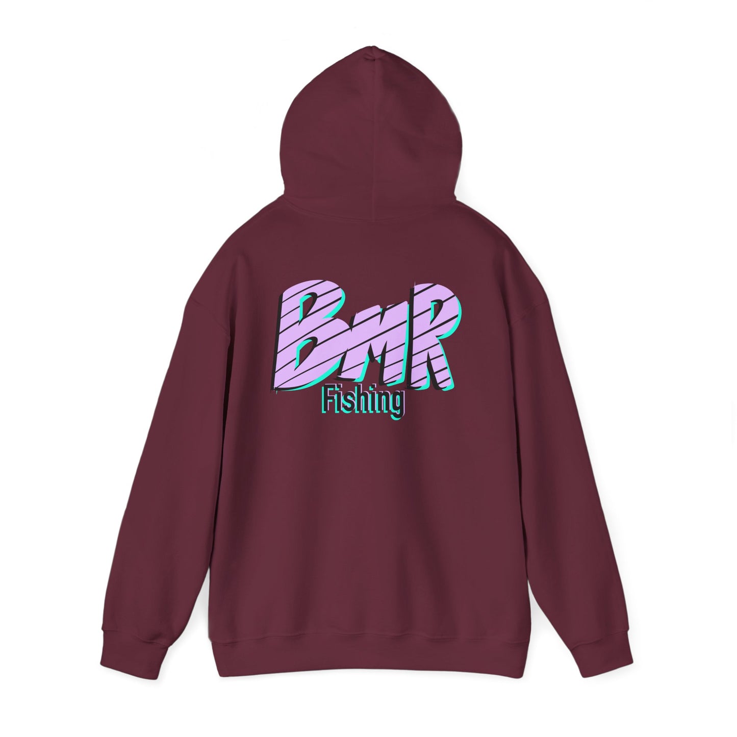 Fishing Hoodie — BMR Retro Stripe Logo Pullover