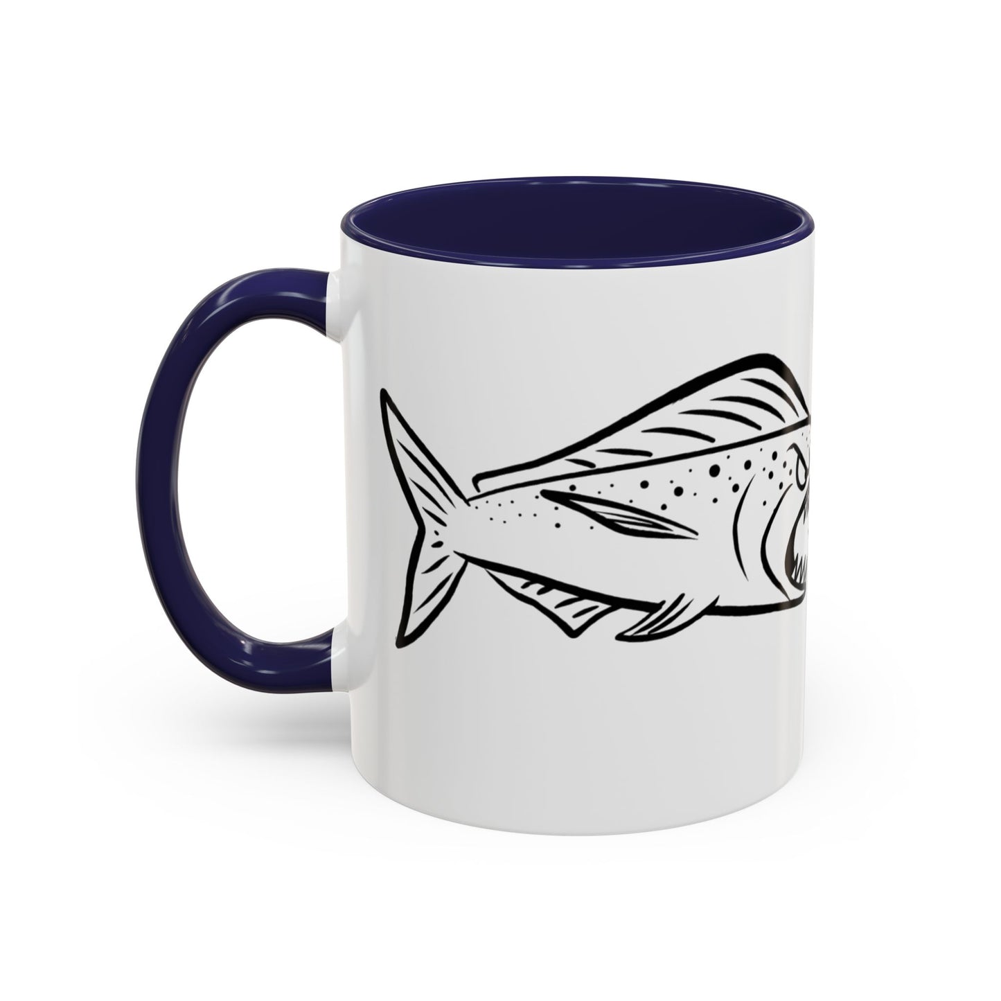 Predator & Prey Coffee Mug — Fish School Design Accent Mug (11/15oz)