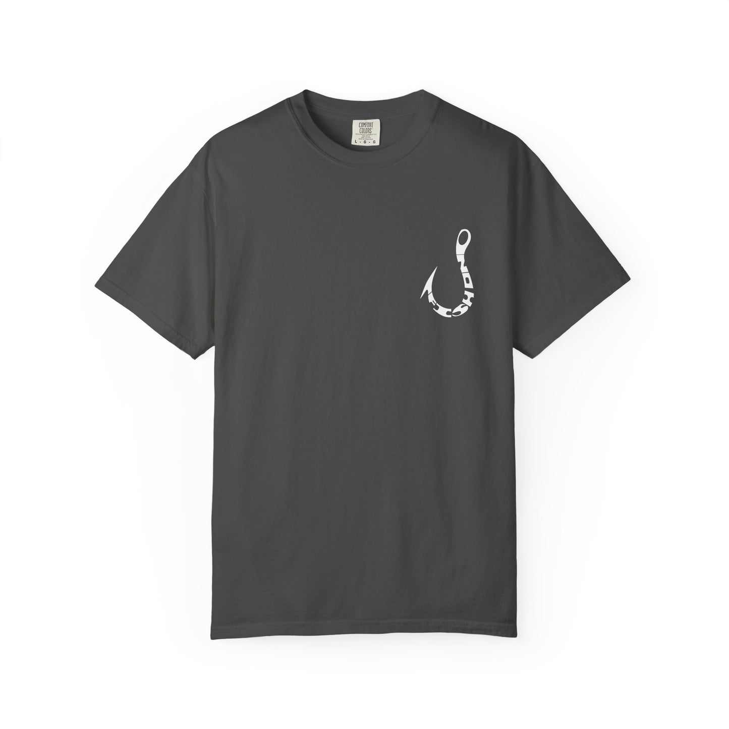 Fishing Hook T‑Shirt — Angler Graphic Garment‑Dyed Tee