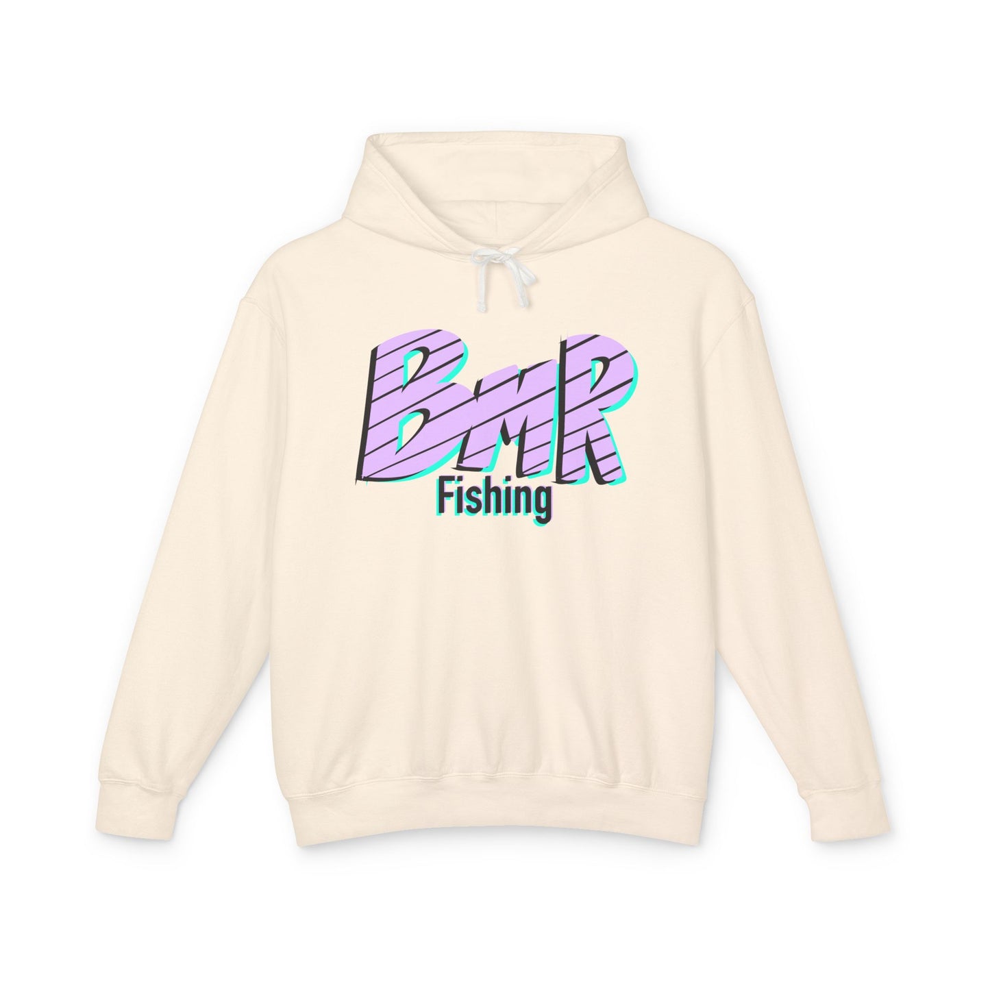 BMR Fishing Hoodie — Retro Script Front & Back Big Fish Graphic