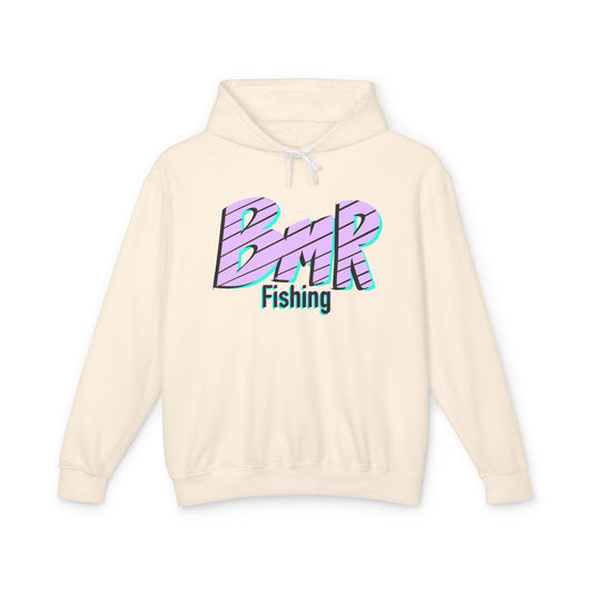 BMR Fishing Hoodie — Retro Script Front & Back Big Fish Graphic