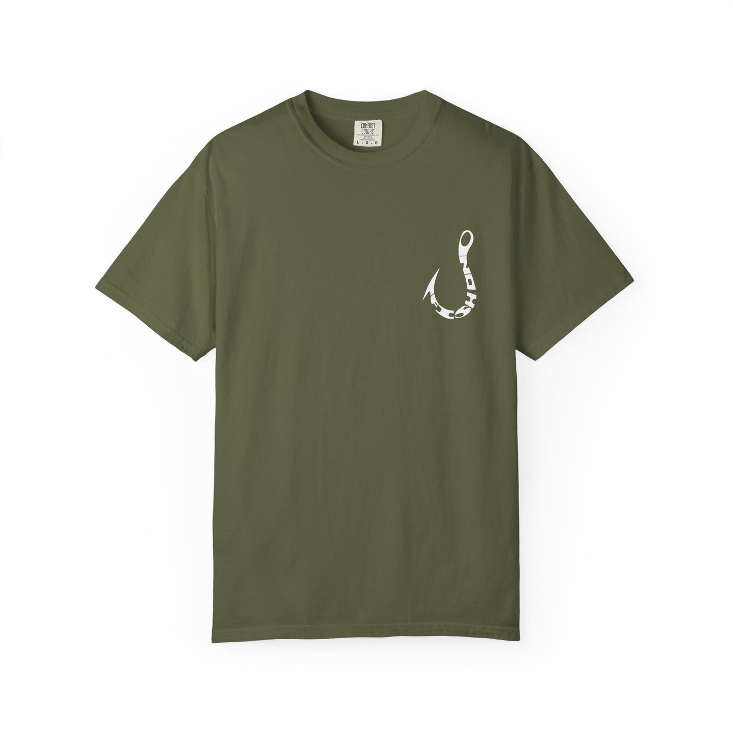 Fishing Hook T‑Shirt — Angler Graphic Garment‑Dyed Tee