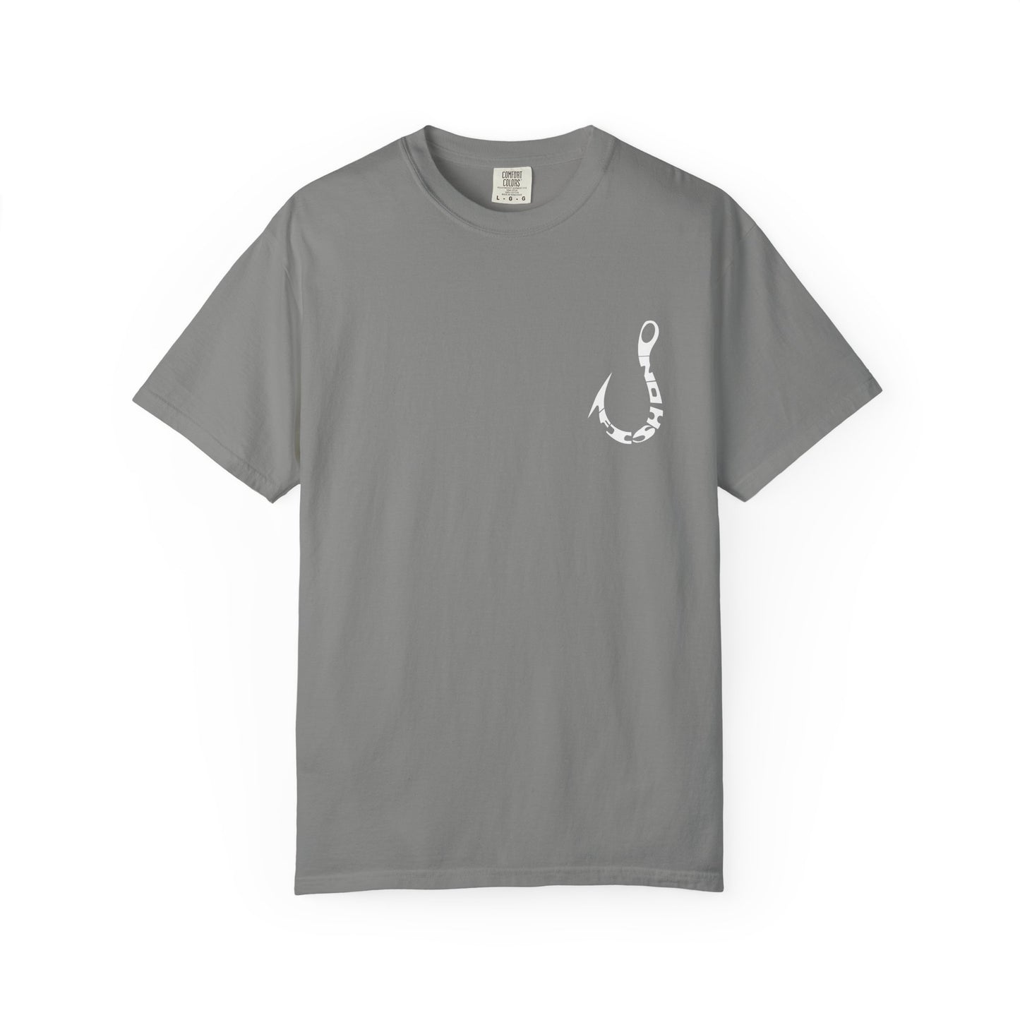 Fishing Hook T‑Shirt — Angler Graphic Garment‑Dyed Tee