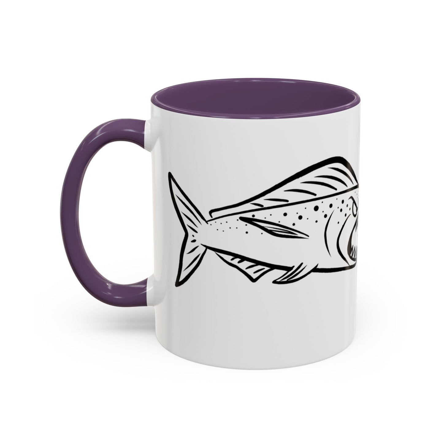 Predator & Prey Coffee Mug — Fish School Design Accent Mug (11/15oz)