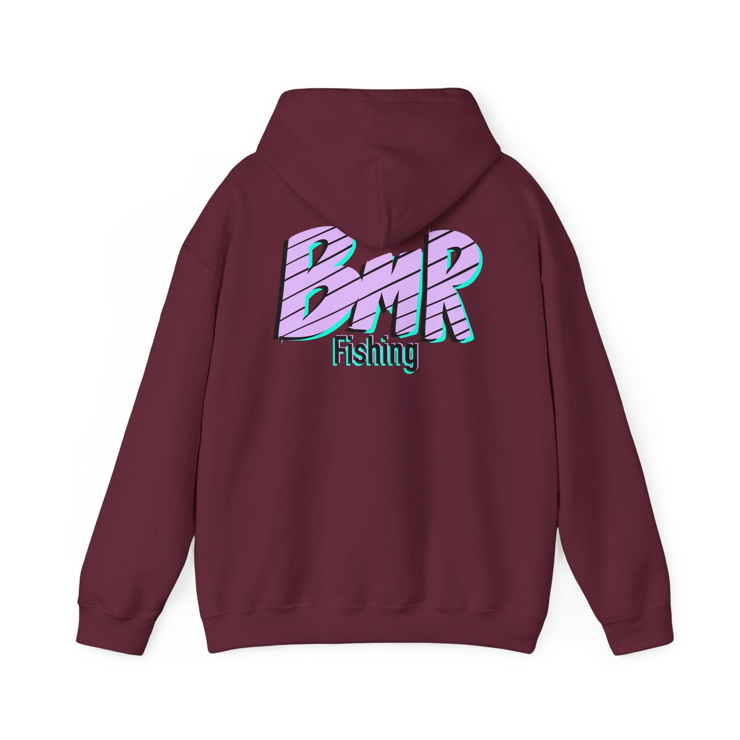 Fishing Hoodie — BMR Retro Stripe Logo Pullover