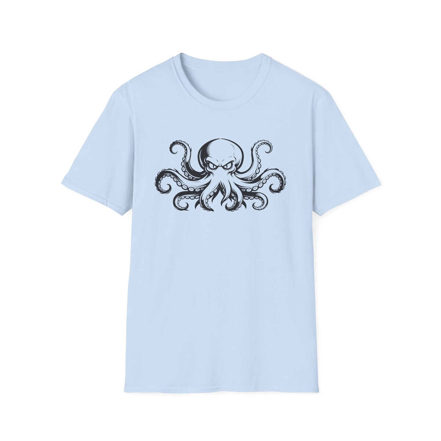 Octopus Graphic T-Shirt — Vintage Nautical Squid Illustration Tee