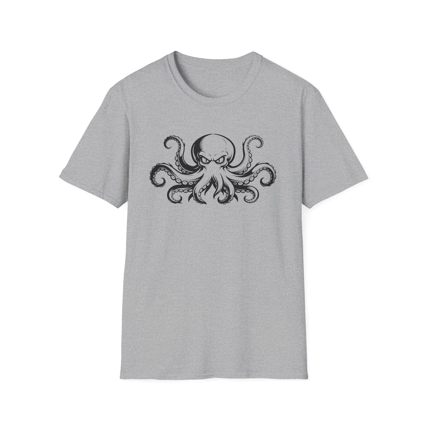 Octopus Graphic T-Shirt — Vintage Nautical Squid Illustration Tee