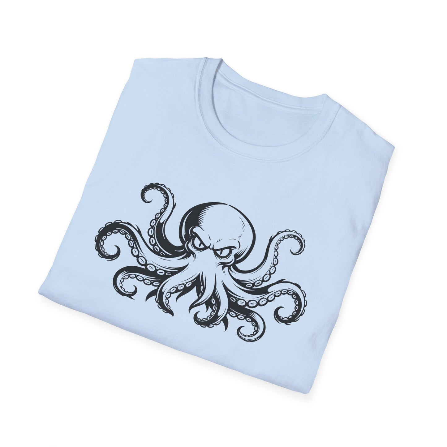 Octopus Graphic T-Shirt — Vintage Nautical Squid Illustration Tee