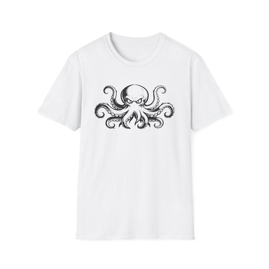Octopus Graphic T-Shirt — Vintage Nautical Squid Illustration Tee