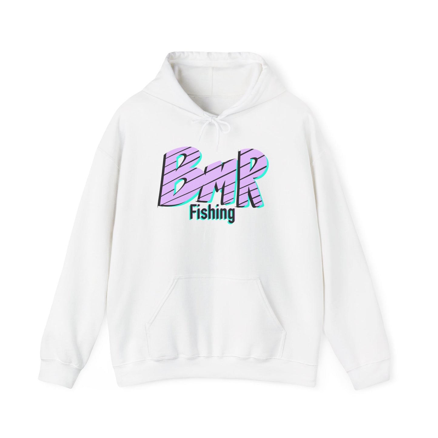 Fishing Hoodie — BMR Retro Stripe Logo Pullover