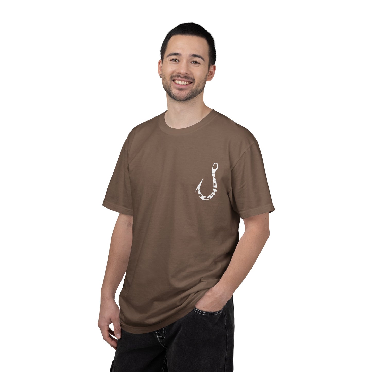 Fishing Hook T‑Shirt — Angler Graphic Garment‑Dyed Tee