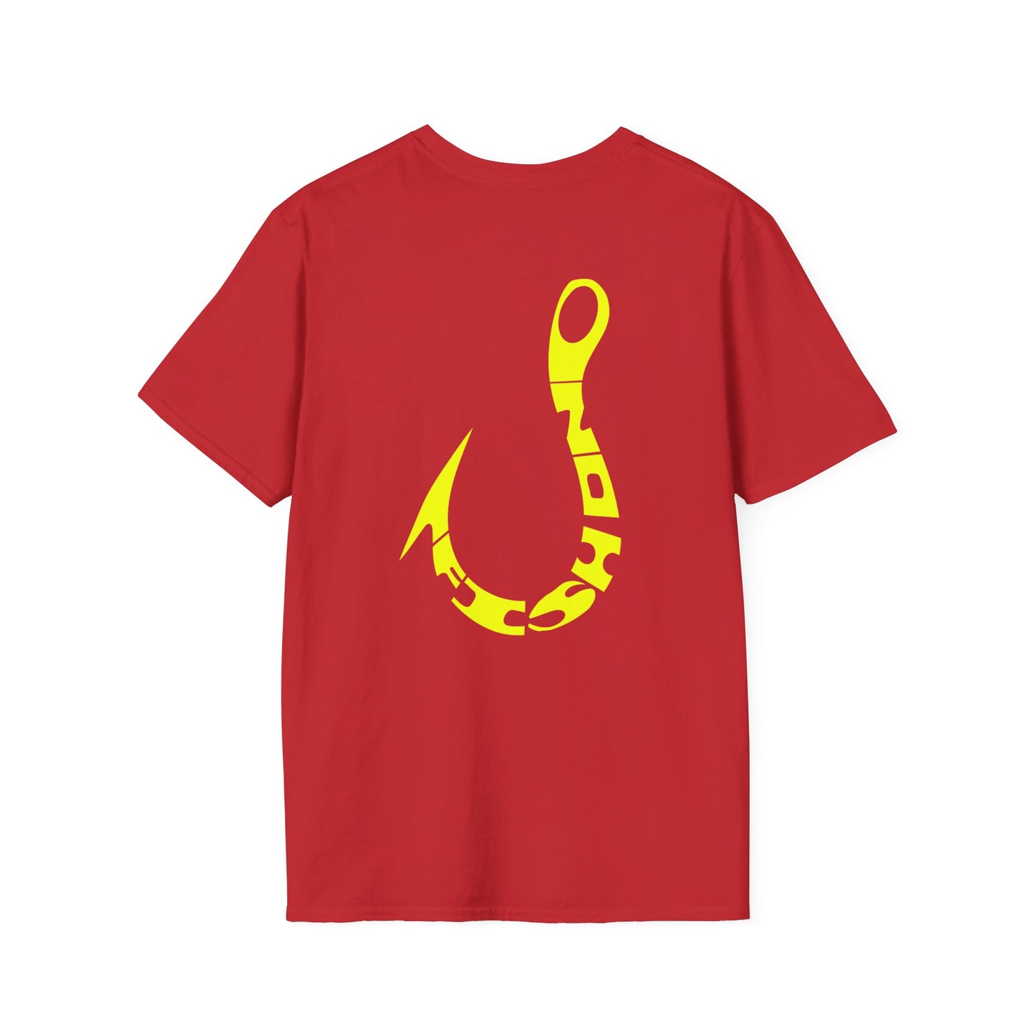 Fishing Hook Graphic T-Shirt — Neon Yellow Angler Tee
