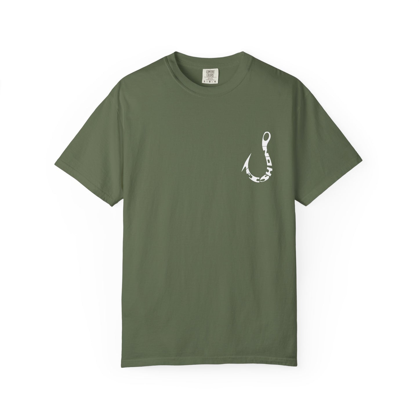 Fishing Hook T‑Shirt — Angler Graphic Garment‑Dyed Tee