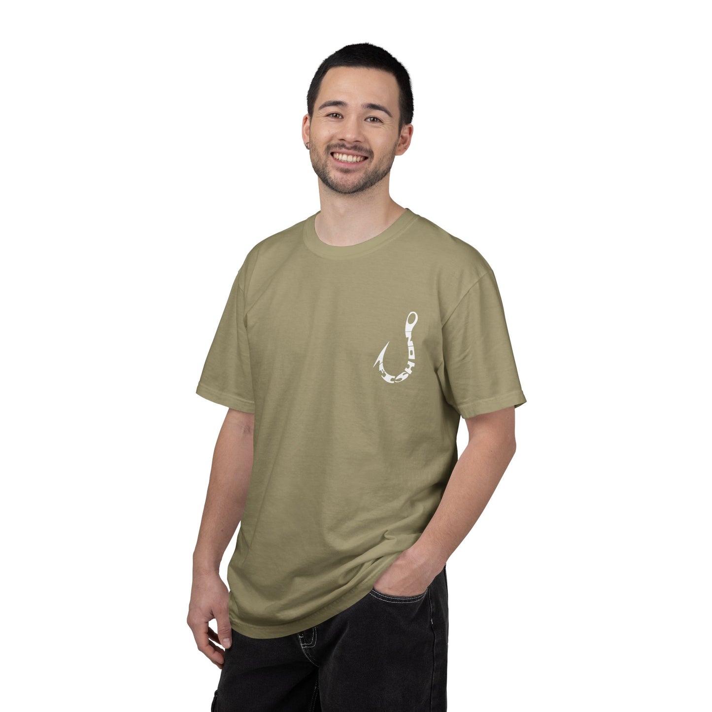 Fishing Hook T‑Shirt — Angler Graphic Garment‑Dyed Tee