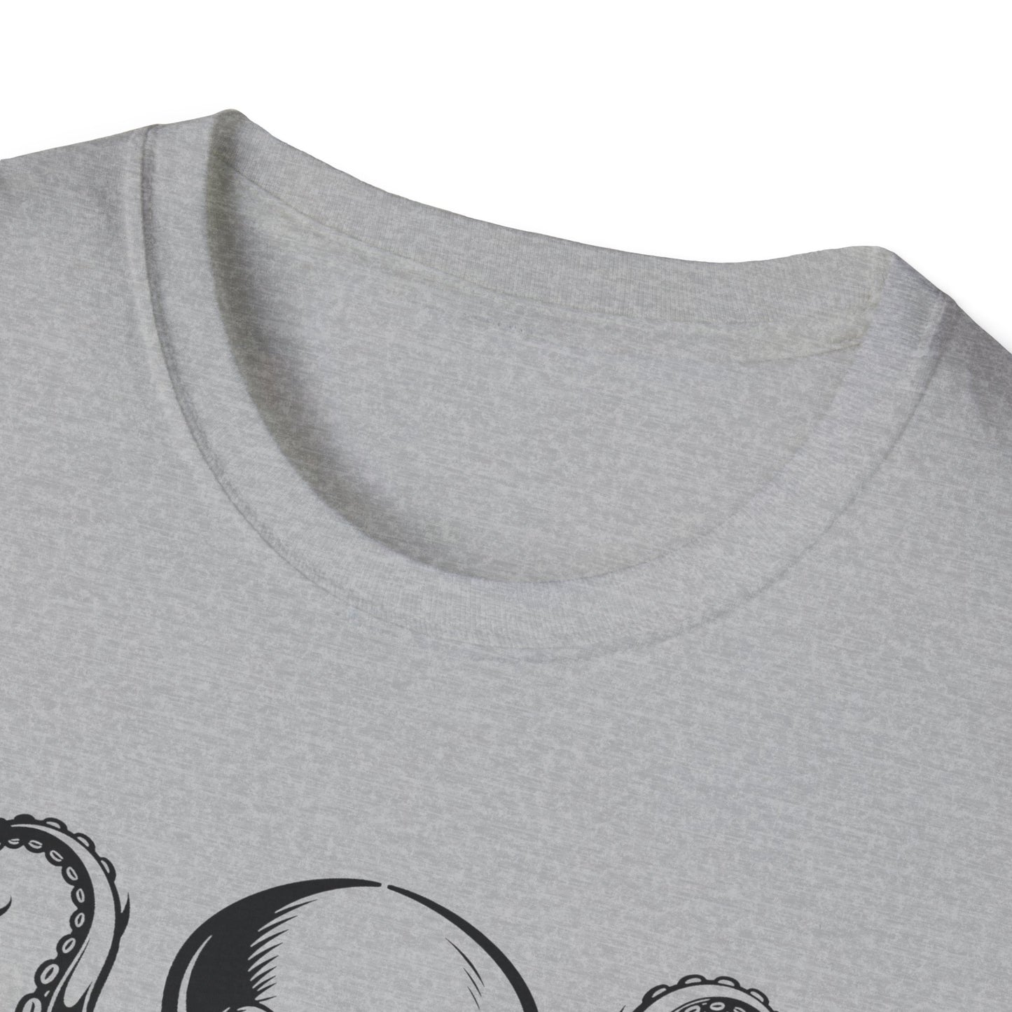 Octopus Graphic T-Shirt — Vintage Nautical Squid Illustration Tee