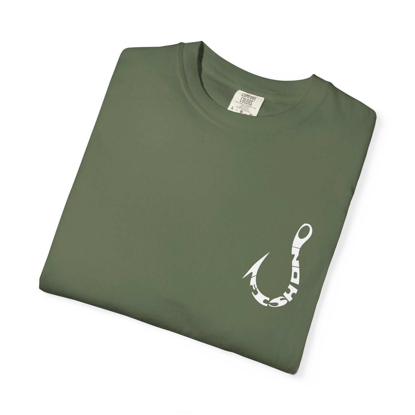 Fishing Hook T‑Shirt — Angler Graphic Garment‑Dyed Tee