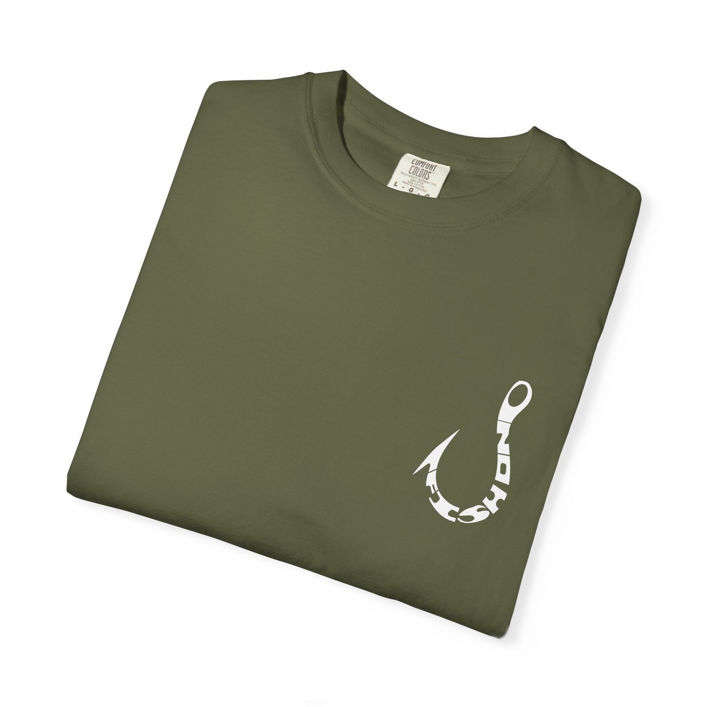 Fishing Hook T‑Shirt — Angler Graphic Garment‑Dyed Tee
