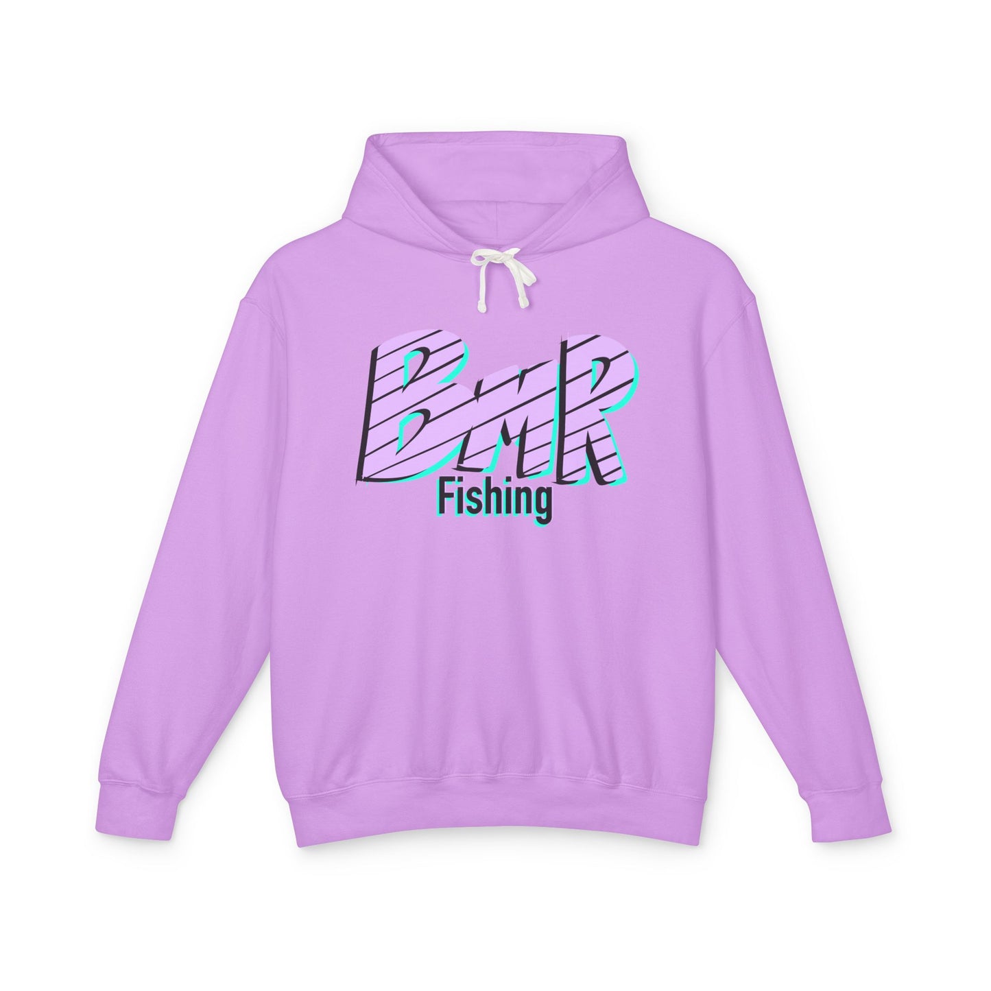 BMR Fishing Hoodie — Retro Script Front & Back Big Fish Graphic