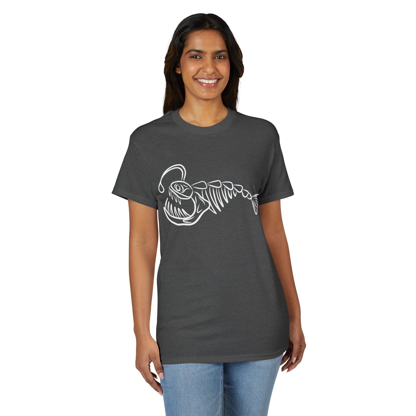 Angler Fish Skeleton Graphic T-Shirt