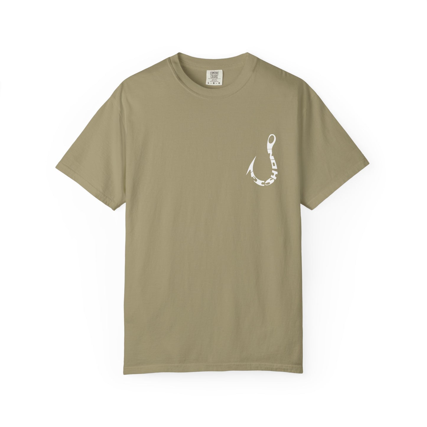 Fishing Hook T‑Shirt — Angler Graphic Garment‑Dyed Tee