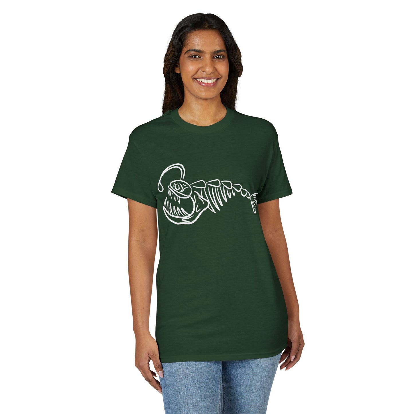 Angler Fish Skeleton Graphic T-Shirt