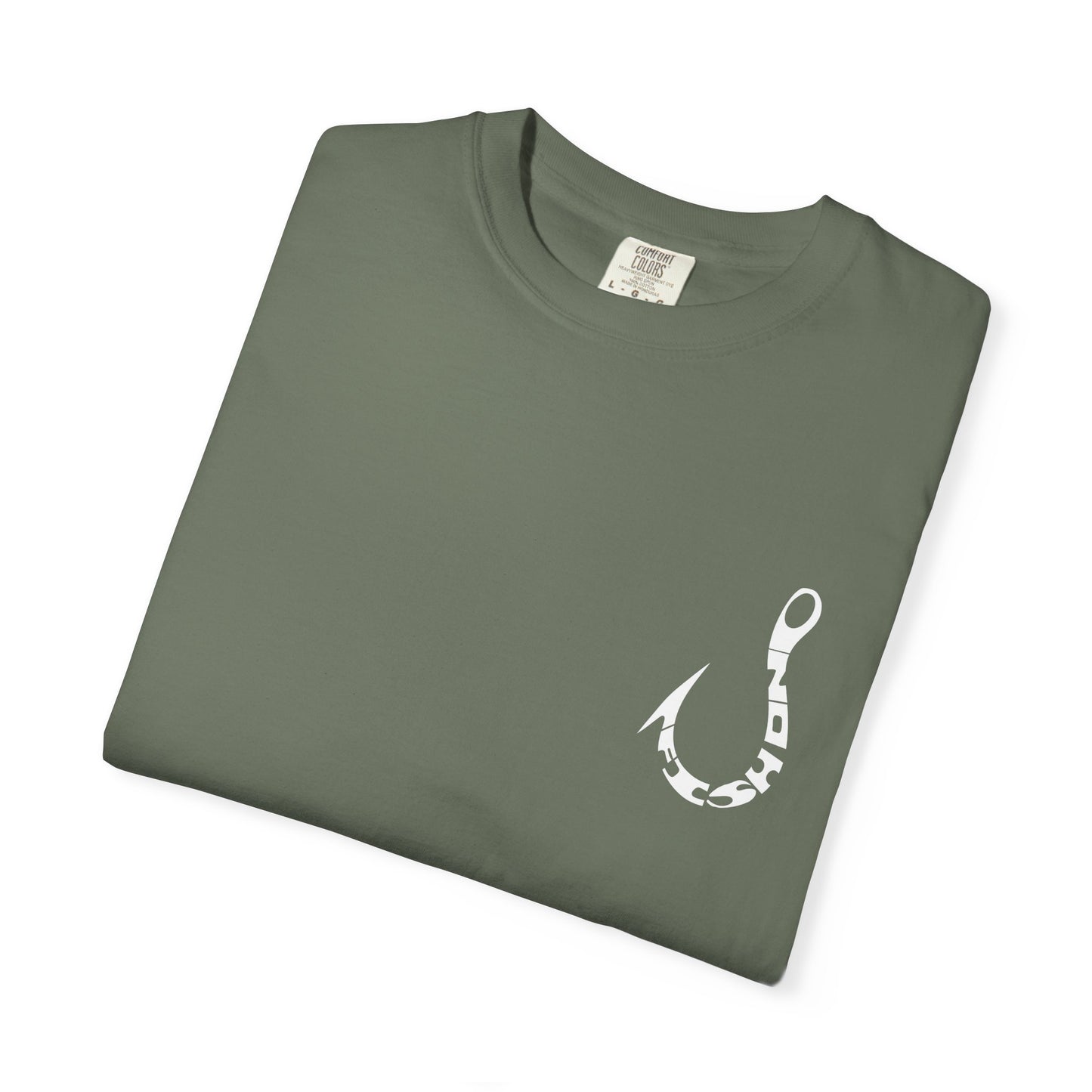 Fishing Hook T‑Shirt — Angler Graphic Garment‑Dyed Tee
