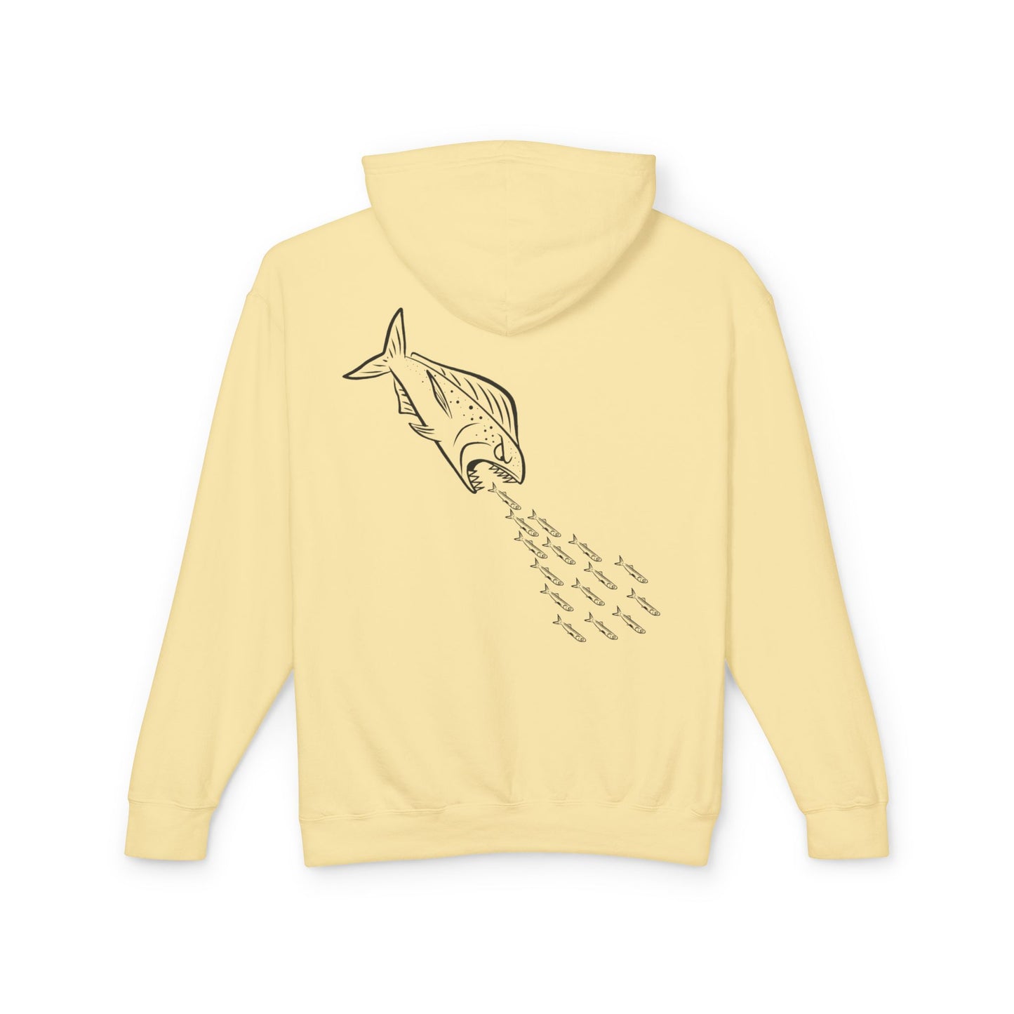 BMR Fishing Hoodie — Retro Script Front & Back Big Fish Graphic