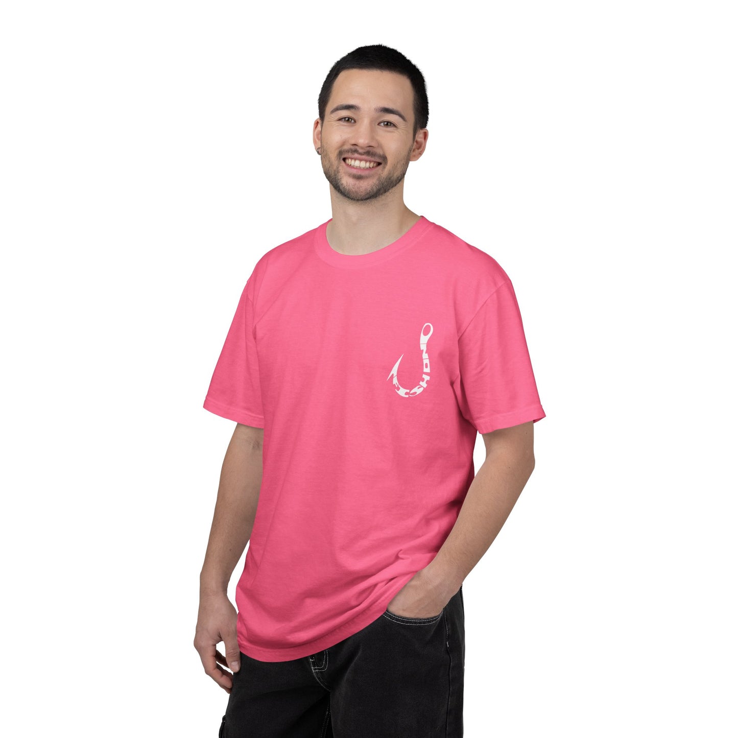 Fishing Hook T‑Shirt — Angler Graphic Garment‑Dyed Tee