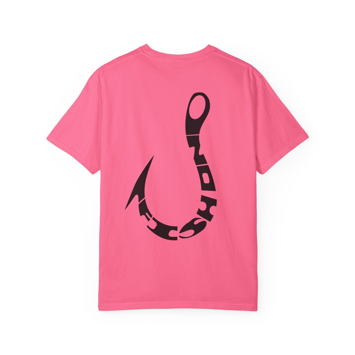 Fishing Hook Graphic T-Shirt — Bold Back Logo & Small Front Pocket Hook