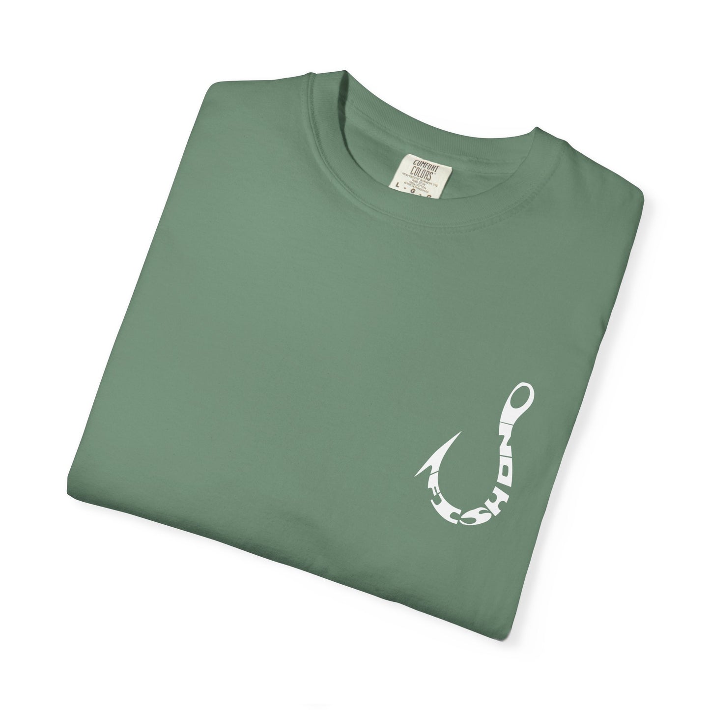 Fishing Hook T‑Shirt — Angler Graphic Garment‑Dyed Tee