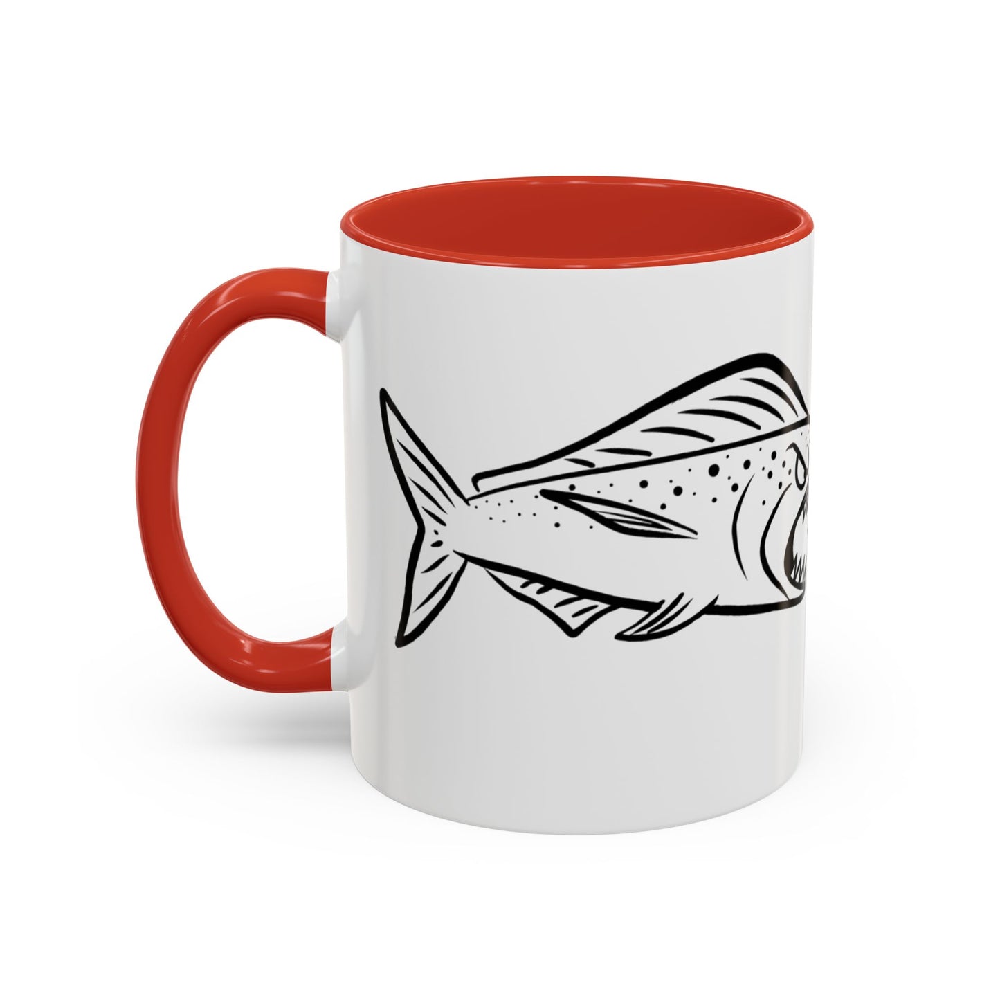 Predator & Prey Coffee Mug — Fish School Design Accent Mug (11/15oz)