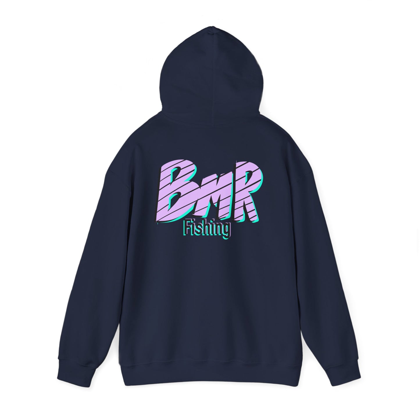 Fishing Hoodie — BMR Retro Stripe Logo Pullover