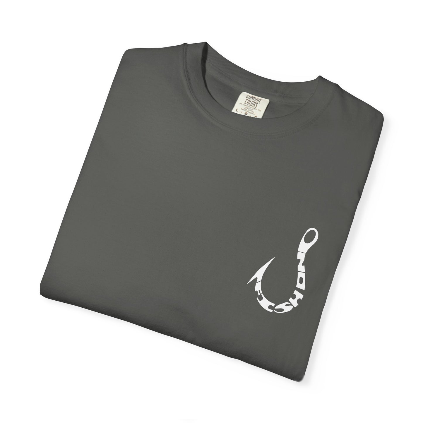 Fishing Hook T‑Shirt — Angler Graphic Garment‑Dyed Tee
