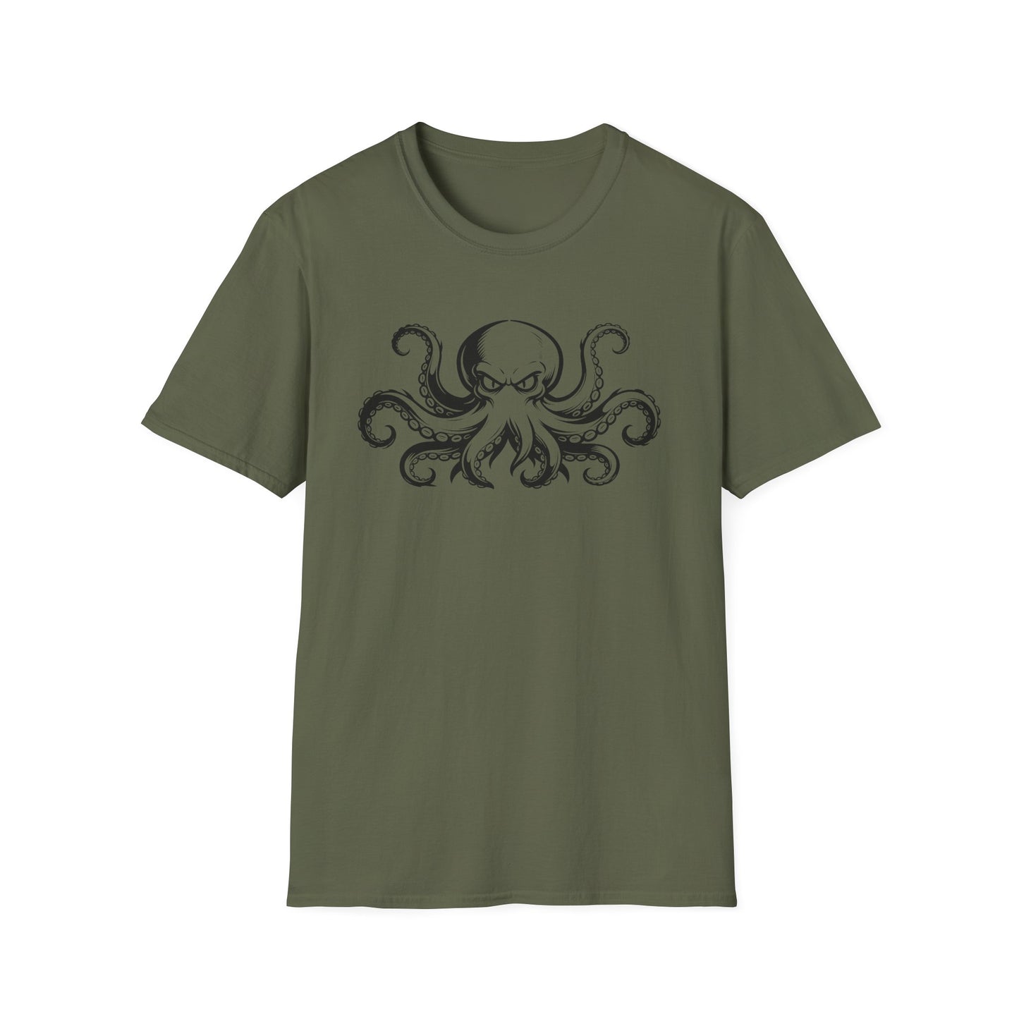 Octopus Graphic T-Shirt — Vintage Nautical Squid Illustration Tee