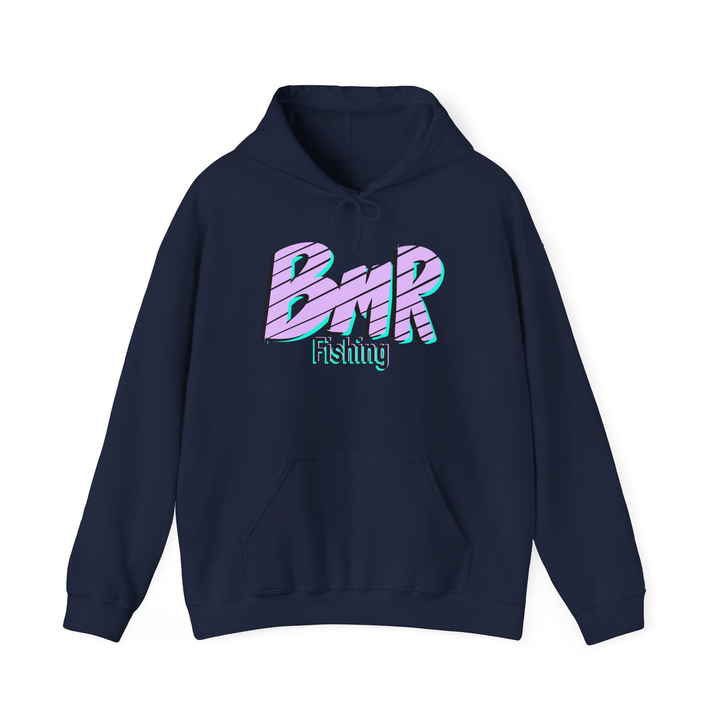 Fishing Hoodie — BMR Retro Stripe Logo Pullover