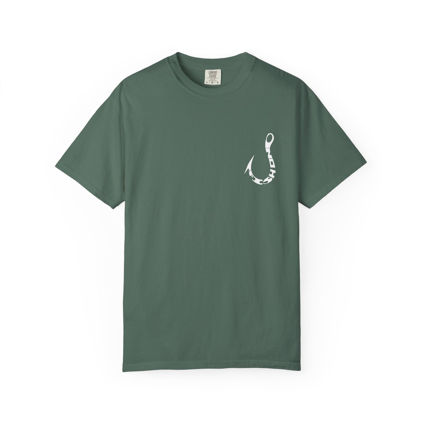 Fishing Hook T‑Shirt — Angler Graphic Garment‑Dyed Tee
