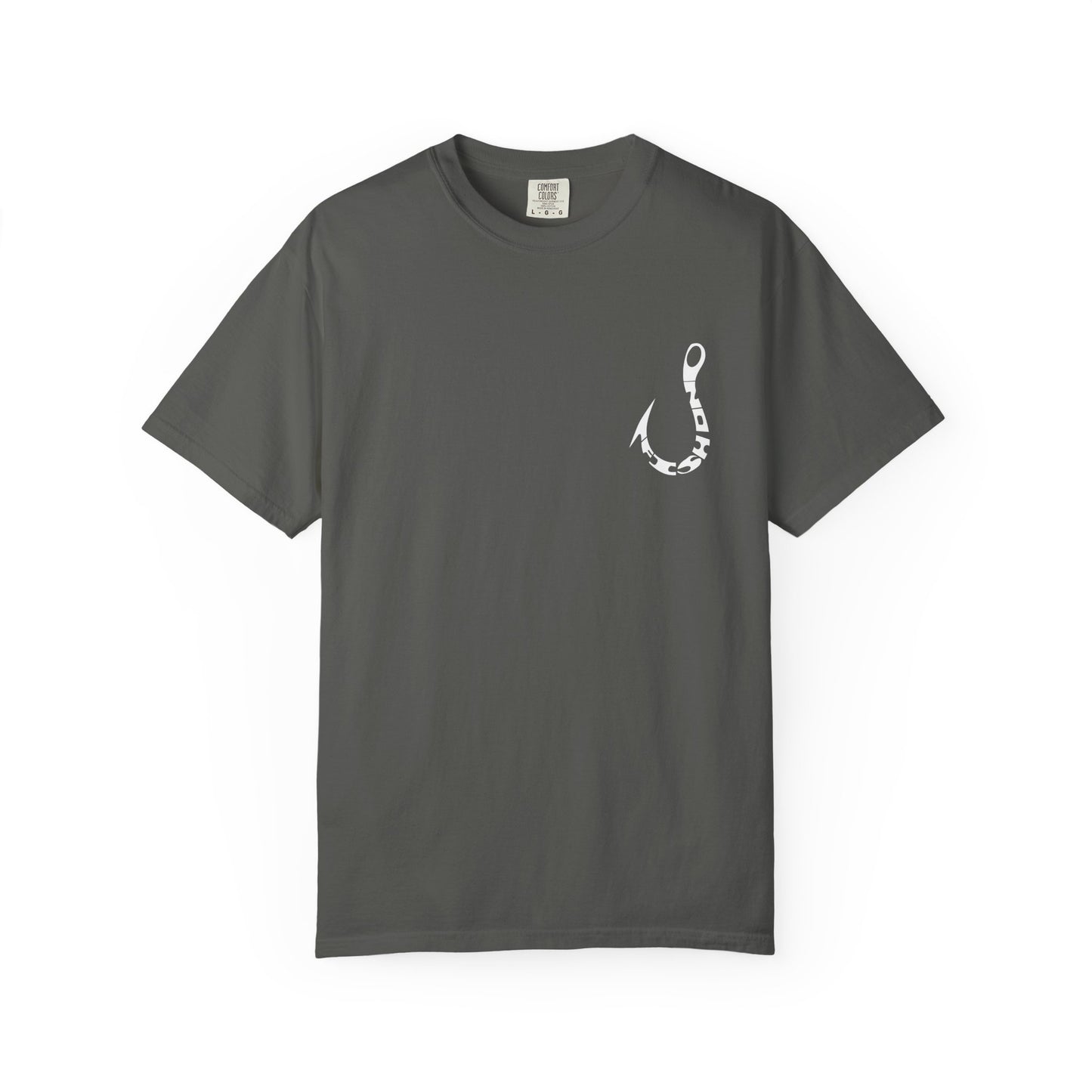 Fishing Hook T‑Shirt — Angler Graphic Garment‑Dyed Tee