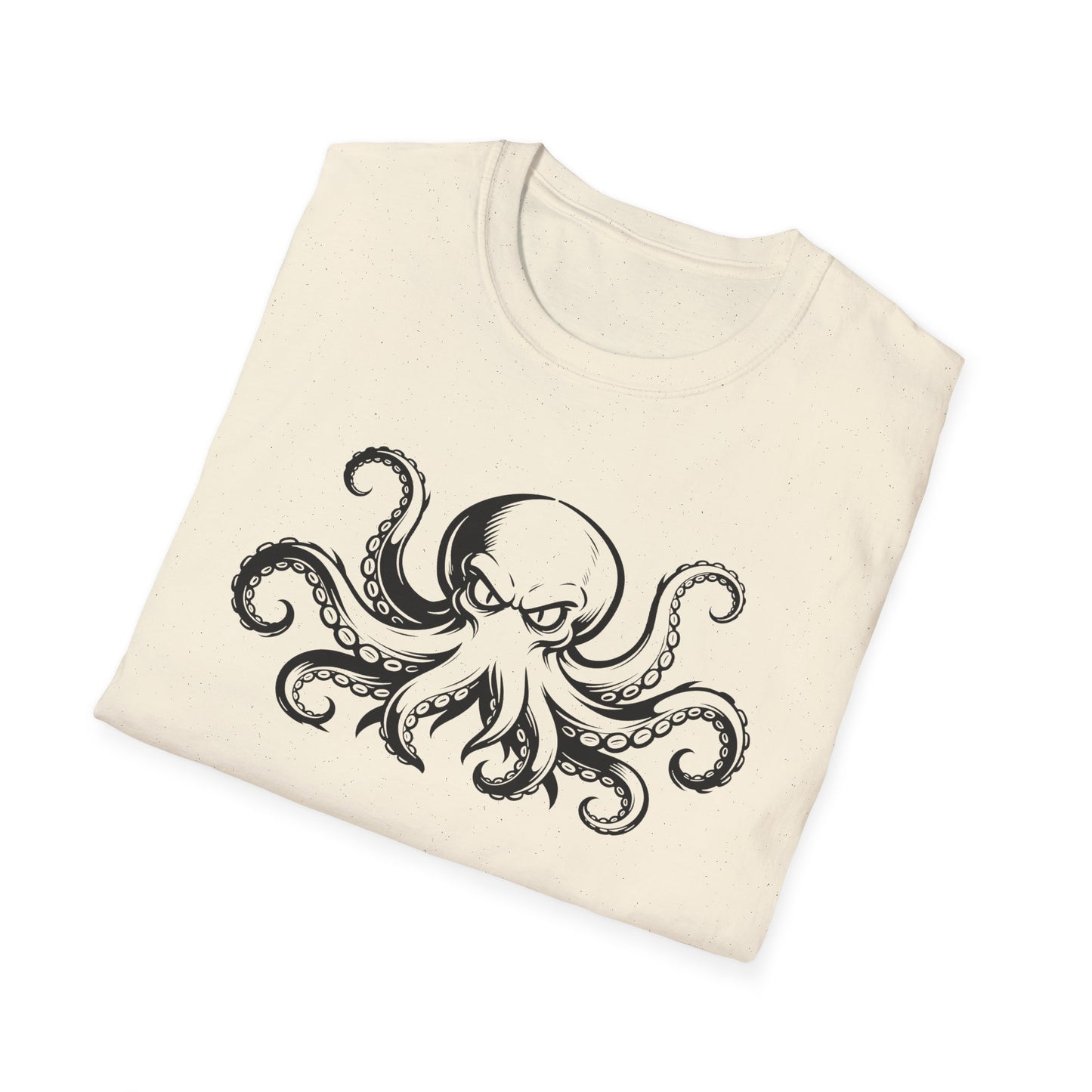 Octopus Graphic T-Shirt — Vintage Nautical Squid Illustration Tee