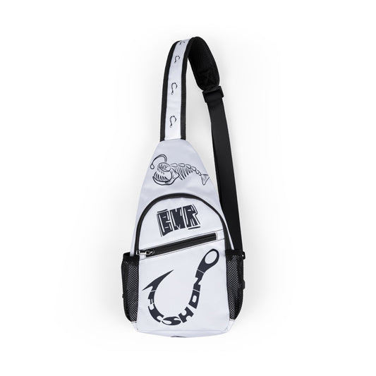 Fish Hook Chest Bag — Fishing Sling Pack with Angler Graphic