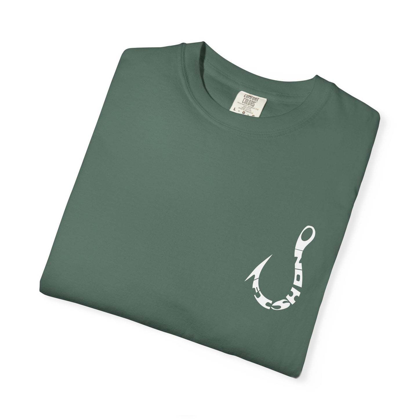 Fishing Hook T‑Shirt — Angler Graphic Garment‑Dyed Tee